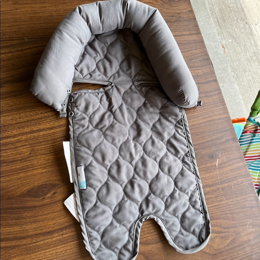 Gray car seat accessory head support cushion